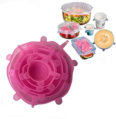 Amazon Jk Home シリコンラップ シリコン蓋 食品ラップ フレッシュキーピングカバー 密閉蓋 キッチン真空シール 電子レンジ 冷蔵庫 再利用可能 6枚セット カップカバー オンライン通販