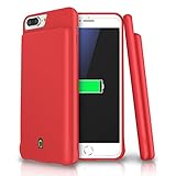 iPhone 8 Plus/7 Plus/6s Plus/6 Plus Battery Case, LoHi 7000mAh Capacity Support Headphones Ultra Slim Extended Battery Rechargeable Protective Portable Charger 5.5