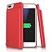 iPhone 8 Plus / 7 Plus / 6s Plus / 6 Plus Battery Case, LoHi 7000mAh Capacity Support Headphones Ultra Slim Extended Battery Rechargeable Protective Portable Charger 5.5 Inch Red
