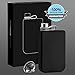 Vonwulf 8oz Hip Flask and Funnel, Stainless Steel Matte Black