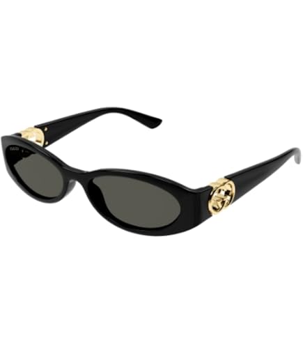 Gucci Women's GG1534S Sunglasses, Black-Black-Grey, One Size at