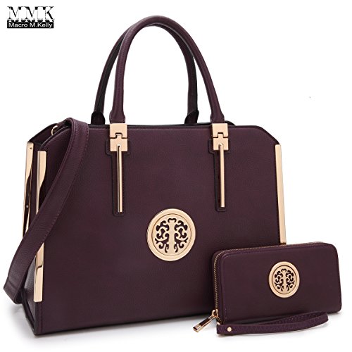 Mmk collection women fashion matching satchel handbags with walle…