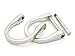 CRAFTMEMORE D-Rings Screw in Shackle Horseshoe D Ring DIY Key Holder Purse Accessories for 1 Inch Strap 4 Pack (Silver)