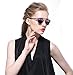 GAMT New Fashion Cateye Polarized Sunglasses For Women Classic Style (Gold Black Frame Pink-grey lens)
