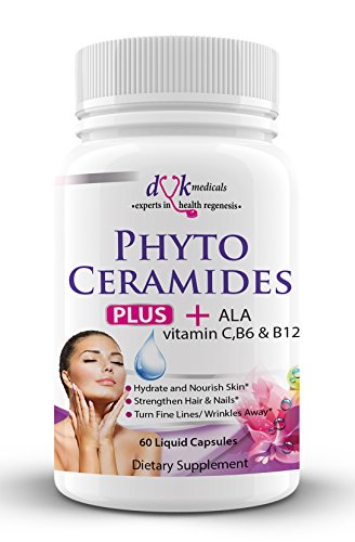 Phytoceramides 350 Vitamin C ,B6 ,B12 and ALA from DVK Medicals : Skin Rejuvenation and Restoration from Inside Out : Anti Aging Anti Wrinkle Skin Care : Healthy Hair Skin and Nails :2 months supply Phytoceramides 350 Vitamin C ,B6 ,B12 and ALA from DVK Medicals : Skin Rejuvenation and Restoration from Inside Out : Anti Aging Anti Wrinkle Skin Care : Healthy Hair Skin and Nails :2 months supply