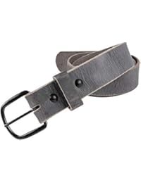 Bootlegger Leather Belt | Made in USA | Gray with Black Buckle - 40