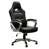 Gaming Chair, IntimaTe WM Heart Swivel Chair Racing Style High-back Ergonomic Pu Leather Executive Office Computer Desk Chair (Black)