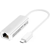 USB C to Ethernet Adapter RJ45 to USB-C LAN Network Adapter Type-C Ethernet LAN Network Connector for MacBook Pro Air RJ45 Connector for iPad iMac for iPhone 15 Pro Max for Dell XPS for Galaxy