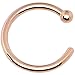 Body Candy Unisex Adult Solid 14k Rose Gold Nose Hoop 20 Gauge 1/4