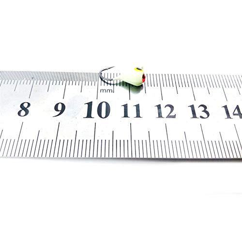 NAWQK 6PCS Winter-EIS-Angelhaken Köder-Minimetallköderfisch 15mm 1.1g Bleikopfhaken Köder Jigging Angelausrüstung – Bild 6