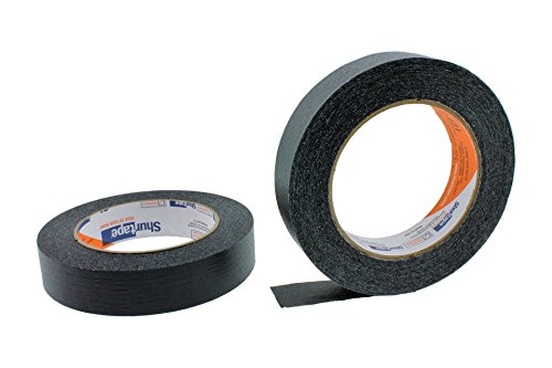 2pk of 1" in x 60yd Black Masking Tape Extra Sticky PRO Grade High Stick Special Project Painters Tape Painting Trim Arts Crafts School Home Office 21 Days 24MM x 55M .94 inch