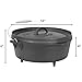 Winterial Cast Iron Camping Dutch Oven Cookware, Durable Cooking Set, Black