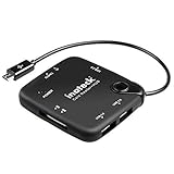 [OTG Hub &amp; SD Card Reader] Inateck Multi-in-1 OTG Adapter Cable, TF SDHC Card Reader, USB 2.0 Compact OTG Adapter Hub for USB On-The-Go Compatible Devices, Smartphones and Tablets PC (Wireless Phone Accessory)