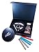 Elixeous 5 Pc Wine Accessory Set and Glass Marker Gift Set - Stainless Corkscrew Opener, Pourer, Drip Ring, Stopper and 5 Wine Glass Metallic Marker Pens - With Accessories Box and Gift Box