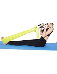 6.5 ft de largo conjunto de bandas de resistencia   bandas de última intervensión de látex planas con asas, anclaje de puerta, y bolsa de transporte