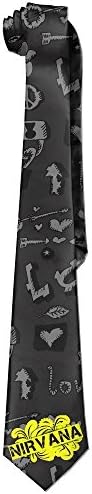 GIGIFashion Men's The Pixies Nirvana Logo Skinny Tie White