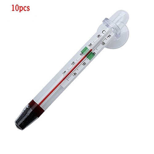 10 pcs Mini Fish Tank Aquarium Thermometer Household Temperature Measurement Glass with Suction Cup - Thumbnail 5