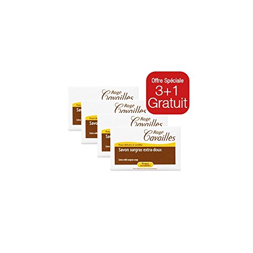 ROGE CAVAILLES Savon Surgras Extra-Doux (Lot de 3 + 1 OFFERT) (4 x 250 g)
