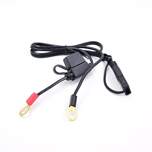 Aileap Ring Terminal Harness to SAE 2-Pin Fused 12-24V Motorcycle Battery Quick Connect Cable (3 Packs)
