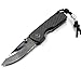 Cool Hand 5.2'' Carbon Fiber Folding Knife, 2'' Polished Black Mirror Ceramic Blade, EDC Foldable Pocket Knife, Liner Lock, 1.5 OZ Light Wight, Ambi Thumb Stud