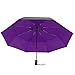 KOLER Travel Umbrella Windproof Auto Open Close Large Sized Double Canopy Waterproof & Sunproof 46 Inch Oversized Folding Umbrellas – Black/Purple
