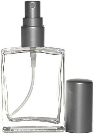 Riverrun Perfume Atomizer Empty Refillable Glass Bottle Matte Silver Fine Mist Sprayer 1/2 oz. 15ml (1 Bottle)