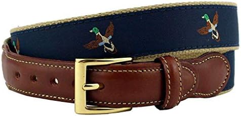 Smathers & Branson Mens Duck Decoys Needlepoint Belt  display picture 1
