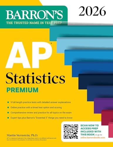 Amazon.com: AP Statistics Premium, 2027: 9 Practice Tests +