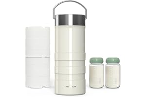 KEKHEALTH 22oz Breast Milk Cooler for Work and Travel, 24 Hours All-Day Cooling, Large Capacity Portable Breastmilk Chiller with 2pcs Breastmilk Storage Bottle, Baby Feeding Essentials