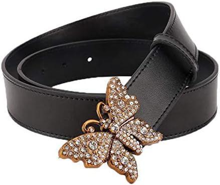 Womtop Women Waist Belts Leather Jeans Belts Ladies Designer Dress Belt Fashion Buckle Belt With Pearl