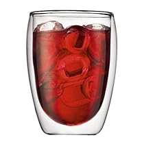 Bodum Pavina Set of 2 Double Wall Medium Tea / Coffee Glasses - 0.35L / 12oz