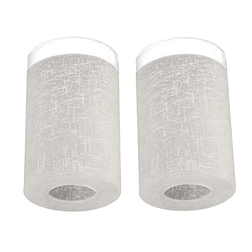 Giluta 2 Pack Glass Shade Replacement Cylinder Glass Shade Lipless with