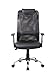 Mesh Office Chair High Back – Padded Leather Headrest Design of Computer Desk Chair with Adjustable Armrest and Lumbar Support Color Black