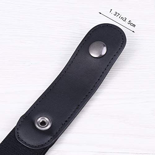 FENICAL Unisex Leather Slim Stretch Invisible Belt Jeans Simple Joker Lazy Belt Buckle Free Stretch Belt Plus Size No Buckle Show Invisible Belt for Jeans Pants Dresses