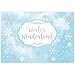 Allenjoy 7x5ft Winter Wonderland Theme Backdrop for Girl Party Decoration Sweet 6th 1st Birthday Banner Supplies Festival Sky Blue White Snowfall Background Girl's Christmas Princess Baby Shower Decor