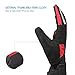 INBIKE Men's Winter Cold Weather Thermal Windproof Gel Bike Gloves Red X-Large