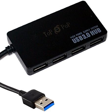 USB Hub 4 Ports Super Speed Usb 3.0 Hub Adapter Ultra Thin Slim Data Hub for Mac PC USB Flash Drives Black