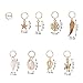 KeyZone 50 Pieces Gold Shell Leaves Star Conch Snowflake Pendant Charms Rings Set Hair Clip Headband Accessories