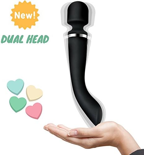 Massager Wand 2018 New Double End Design Gift Waterproof Power Dual Pulsation Compact Personal Handheld Therapy Wireless Multi Speed 20X Rechargeable Silicone Soft