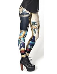 Mallas de dama con estampado digital y sin pies, elásticas, sexys, leggings