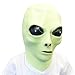 Glow in The Dark Alien Face Mask with Alien Bendable Toy Keychain Green