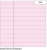 Rhino A4 Refill Pad 100 Pages 8mm Lined Blue-Tinted Paper 1 Pack Pink Border view 6