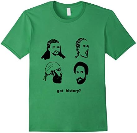 Mens got history? 4 emperors ethiopian history t shirt Medium Grass