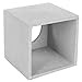 MyGift Modern Square Cement Tissue Box Holder with Open Bottom