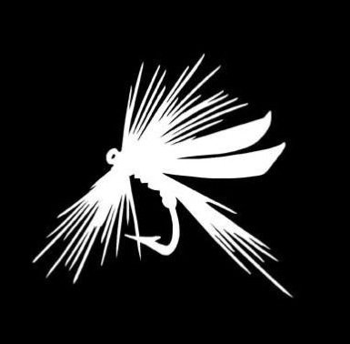 Fly Fishing Lure Hook Tackle Decal Sticker, Die cut vinyl decal for windows, cars, trucks, tool boxes, laptops, MacBook - virtually any hard, smooth surface