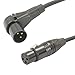 MCSPROAUDIO Male to Female XLR Cable with black connectors 3 FT Foot Feet Right-M to Straight-F