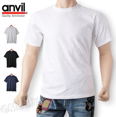 Amazon アンビル メンズ へヴィーウェイト 無地 半袖 Tシャツ Avm001 Anvil Xl グレー Tシャツ カットソー 通販