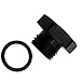 6AN Male O-ring Boss Port Plug Seal Nut Block Off Cap Aluminum Fuel Fitting Adapter Hex Plugs with AN-06 ORB Black