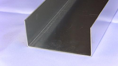 Aluminum Fabricated Channel .050 x 1.5 x 3.5 x 1.5 x 48 in. Sluice Box Stock Gold Prospecting UAAC (2pcs)