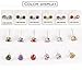 Topbodyjewelry Stud Earrings Set Cubic Zirconia Earrings 36 Pairs 6 Colors 6 Size (3mm-8mm)